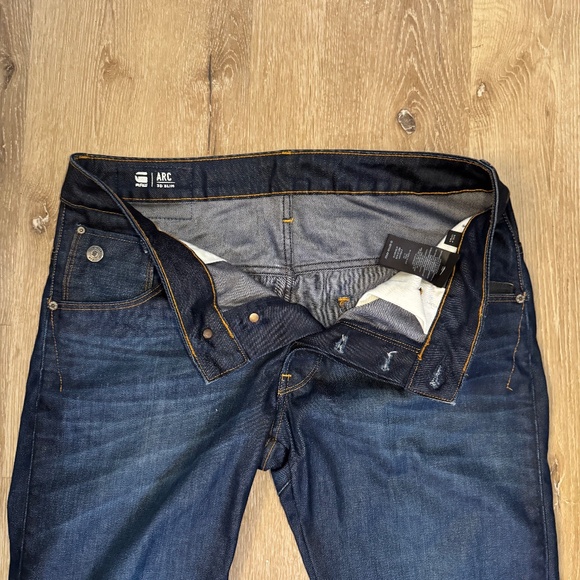 G Star Raw Jeans Men 32x34 Blue Arc 3D Slim Denim Pants, Pre-Owned - Picture 2 of 11